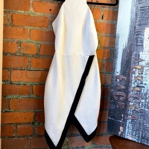 White dress with black accent